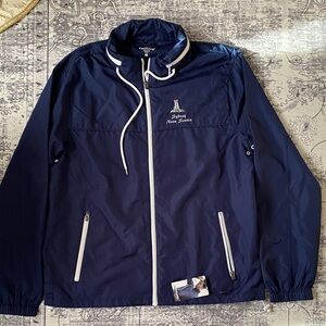 Navy Blue Men's Windbreaker by Landway